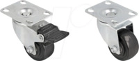 DELOCK 66754 - Lenkrolle &Oslash; 50 mm, bis 400 kg Set 2 x 2 St&uuml;ck