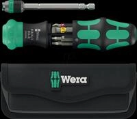 WERA 05051516001 - Kombi-Ratschenschrauber mit 6 Bits, 26 RA-R, mit Tasche