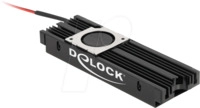 DELOCK 18451 - K&uuml;hlk&ouml;rper f&uuml;r M.2 SSD 2280, L&uuml;fter, schwarz