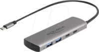DELOCK 64299 - USB 3.1 Hub, 4 Port, USB-C zu 2x C, 2x A