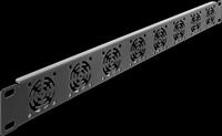 DELOCK 67414 - 19" Rackblende, 1 HE, f&uuml;r 8 L&uuml;fter, dunkelgrau