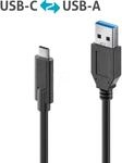 PURE IS2601-015 - USB 5 Gb/s Kabel, iSerie, A Stecker auf C Stecker, schwarz, 1,5
