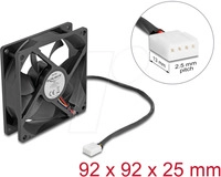 DELOCK 67297 - Axiall&uuml;fter 12 V DC, 92 x 92 x 25 mm schwarz