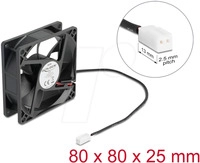 DELOCK 67290 - Axiall&uuml;fter 5 V DC, 80 x 80 x 25 mm schwarz