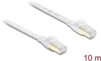 DELOCK 81038 - RJ45 Flachband Patchkabel Cat.8.1 U/FTP bis 40 GBit/s 10 m wei&szlig;
