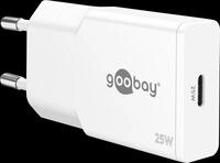 GOOBAY 75732 - USB-Ladeger&auml;t, 25 W, 1x USB-C PD, GaN, Slim, wei&szlig;