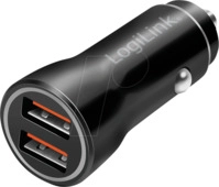 LOGILINK PA0285 - USB-Ladeger&auml;t, 10,5 W, 5 V, 2x USB-A, Kfz, schwarz