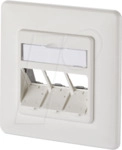 BTR 1309161002-E - Modul Anschlussdose UP 3 Port reinwei&szlig;