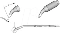 JBC C250404 - L&ouml;tspitze C250, Mei&szlig;elform, C250404/1,2 x 0,7 mm, gebogen