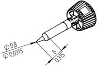 ERSA 0142PDLF08 - Ersadur L&ouml;tspitze, 0,8 mm bleistiftspitz