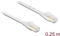 DELOCK 81023 - RJ45 Flachband Patchkabel Cat.8.1 U/FTP bis 40 GBit/s 0,25 m wei