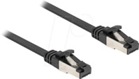 DELOCK 80180 - RJ45 Flachkabel, Cat.8.1, 2 m, schwarz