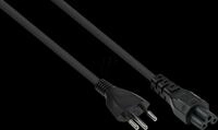 KM SK6005-S018 - Netzkabel Schweiz Netz-Stecker Typ J, Buchse C5, schwarz, 1,8m