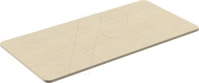 LOGILINK EO0040 - 3-geteilte Holztischplatte, 1200x600 mm, Naturholz