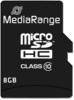MR 957 - MicroSDHC-Speicherkarte 8GB, MediaRange Class 10, mit Adapter
