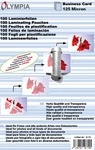 OLYMPIA 9179 - Laminierfolien, Visitenkarten, 125 mic, 100 St&uuml;ck