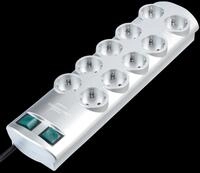 PL2 10-FACH SI - Primera-Line, Steckdosenleiste 10-fach, silber