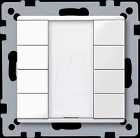 ME 617419 - Taster 4-fach plus, polarwei&szlig; gl&auml;nzend, System M