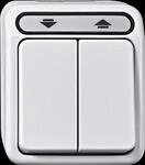 EL ME 37158019 - Rollladenschalter, 1P, IP44, Aufputz, polarwei&szlig;, AQUASTAR