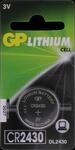 CR 2430 GP - Lithium-Knopfzelle, 3 V, 300 mAh, 24,0x3,0 mm