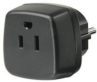 TRA USA SK - Resiseadapter Schutzkontakt Steckdose und USA, Japan Stecker sch