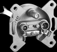 GOOBAY 67046 - 3-Loch Uni-Antennen-Stich-/Enddose, 2dB