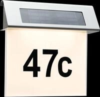 PLM 93765 - LED-Solarleuchte, Hausnummernleuchte, silber, IP44