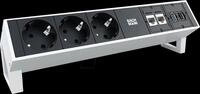 BACH 902.302 - Steckdosenleiste 3-fach, 2x CAT6a, 1x HDMI, USB3.0, wei&szlig;