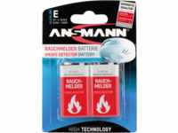 ANS 1515-0006 - Alkaline Batterie für Rauchmelder, 9-V-Block, 2er-Pack