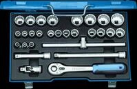 GEDO D 19 VMU-10 - Steckschl&uuml;ssel-Satz, 1/2", 28-teilig, 10 - 36 mm