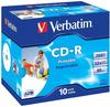 VERBATIM 43325, VERBATIM CD 8010 VER-P - CD-R AZO, 700 MB, 52x, bedruckbar, 10er Pack
