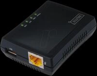 DIGITUS DN-13020 - Printserver, NAS, 1x RJ45, 1x USB 2.0