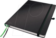 LEITZ 44710095 - Notizbuch A4 kariert, fester Einband, schwarz