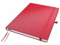 LEITZ 44710025 - Leitz Notizbuch A4 kariert, fester Einband, rot