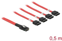 DELOCK 83057 - Mini SAS SFF-8087 > 4 x SATA 7 Pin 0,5 m
