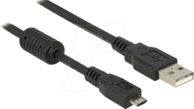 DELOCK 82336 - USB 2.0 Kabel, A Stecker auf Micro B Stecker, 3 m