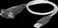 MANHATTAN 205146 - USB-A Konverter, 1x RS232, 9-Pol, PL-2303, 0,45 m, Blister