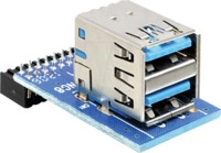 DELOCK 41865 - USB 3.0 Pinheader Buchse auf 2x USB 3.0 A Buchse