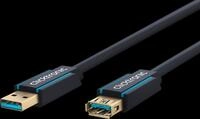 CLICK 70120 - USB 5 Gb/s Kabel, A Stecker auf A Buchse, blau, 3,0 m