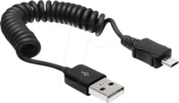 DELOCK 83162 - USB 2.0 Kabel, A Stecker auf Micro B Stecker, 0,6 m
