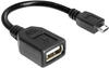 DELOCK 83293 - USB 2.0 Kabel, micro B Stecker auf A-Buchse 0,18 m