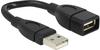 DELOCK 83497 - USB 2.0 Kabel, A Stecker auf A Buchse, Shape, 0,15 m