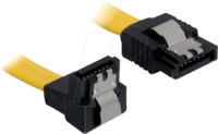 DELOCK 82800 - Kabel SATA 6 Gb/s ge/un 20 cm gelb Metall