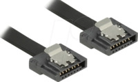 DELOCK 83840 - Kabel SATA FLEXI 6 Gb/s 30 cm schwarz Metall