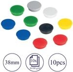 FRANKEN HM3899 - Magnete, 38 mm, farbig sortiet, 10 St&uuml;ck