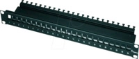 TG H02025A0220 - 19" Modultr&auml;ger 1 HE inkl. Kabelabfangung, schwarz