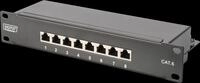 DIGITUS DN91608S - Patchpanel, Cat.6, 1HE, 8 Port, geschirmt, schwarz