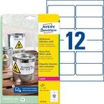 AVZ L4776-20 - Folien-Etiketten, wasserfest, 97 x 42,3 mm, 240 St&uuml;ck, wei&szlig;