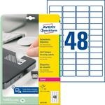 AVZ L6113-20 - Sicherheits-Etiketten, wasserfest, 45,7 x 21,2 mm, 960 St&uuml;ck, we