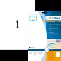 HERMA 4375 - Folien-Etiketten, wetterfest, 210 x 297 mm, 25 St&uuml;ck, transparen